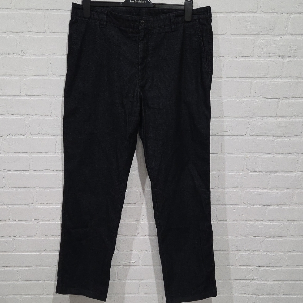 Armani Collezioni Black Corduroy Pants